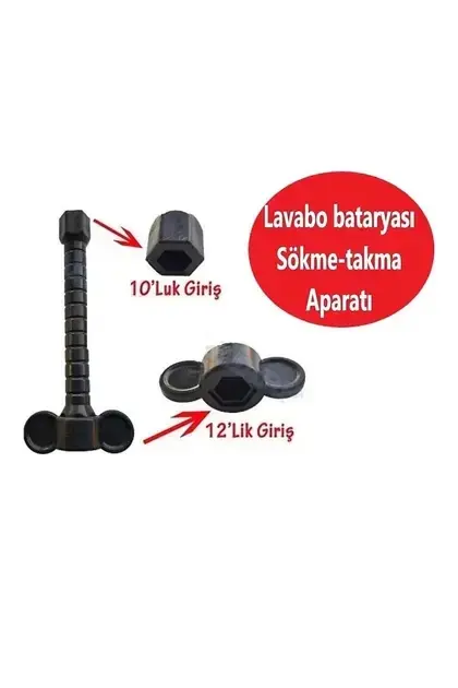 Ürün görseli: STİLSON MUSLUK BATARYA LAVABO ALTI SIKMA APARATI ÇİFT TARAFLI 10-12