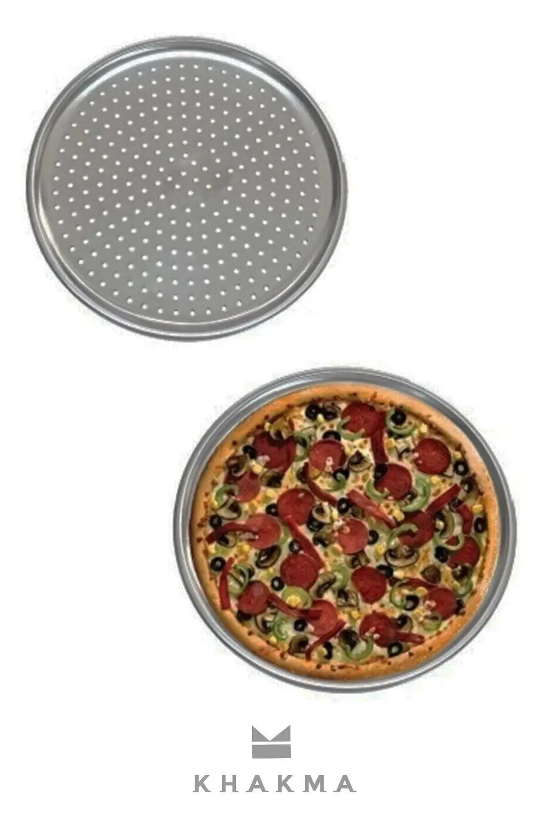 Ürün görseli: DELİKLİ PİZZA LAHMACUN PİDE PİŞİRME TEPSİSİ, DOLMA ALTLIĞI 22CM
