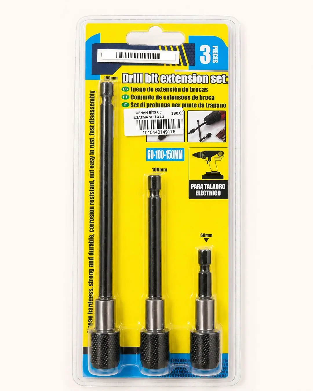 Ürün görseli: ORHAN BİTS UÇ UZATMA SETİ 3 LÜ 60-100-150MM