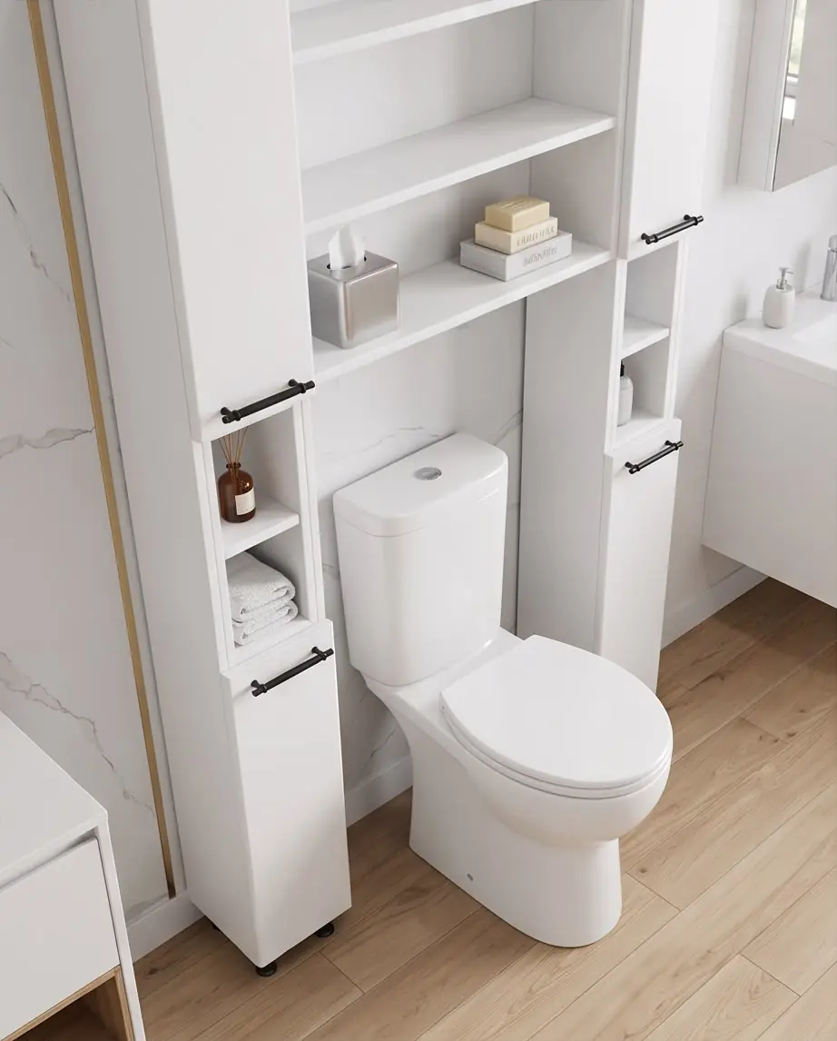 ÇERÇİ PVC KLOZET ÜSTÜ DÜZENLEYİCİ DOLAP