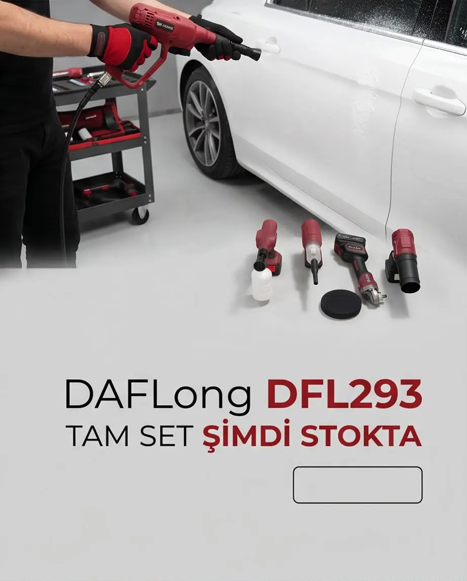 Daflong 4'LÜ ARAÇ KİTİ SÜPÜRGE+ŞARJLI POLİSAJ+HAVA ÜFLEME+ ARAÇ YIKAMA DFL-293
