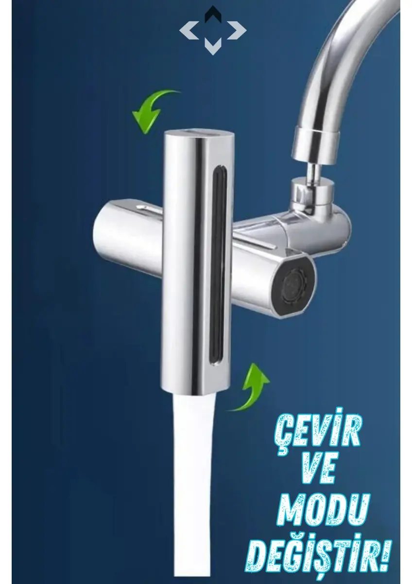 Ürün görseli: Akrobat 360 Derece 4 Fonksiyonlu Pratik Musluk Başlığı