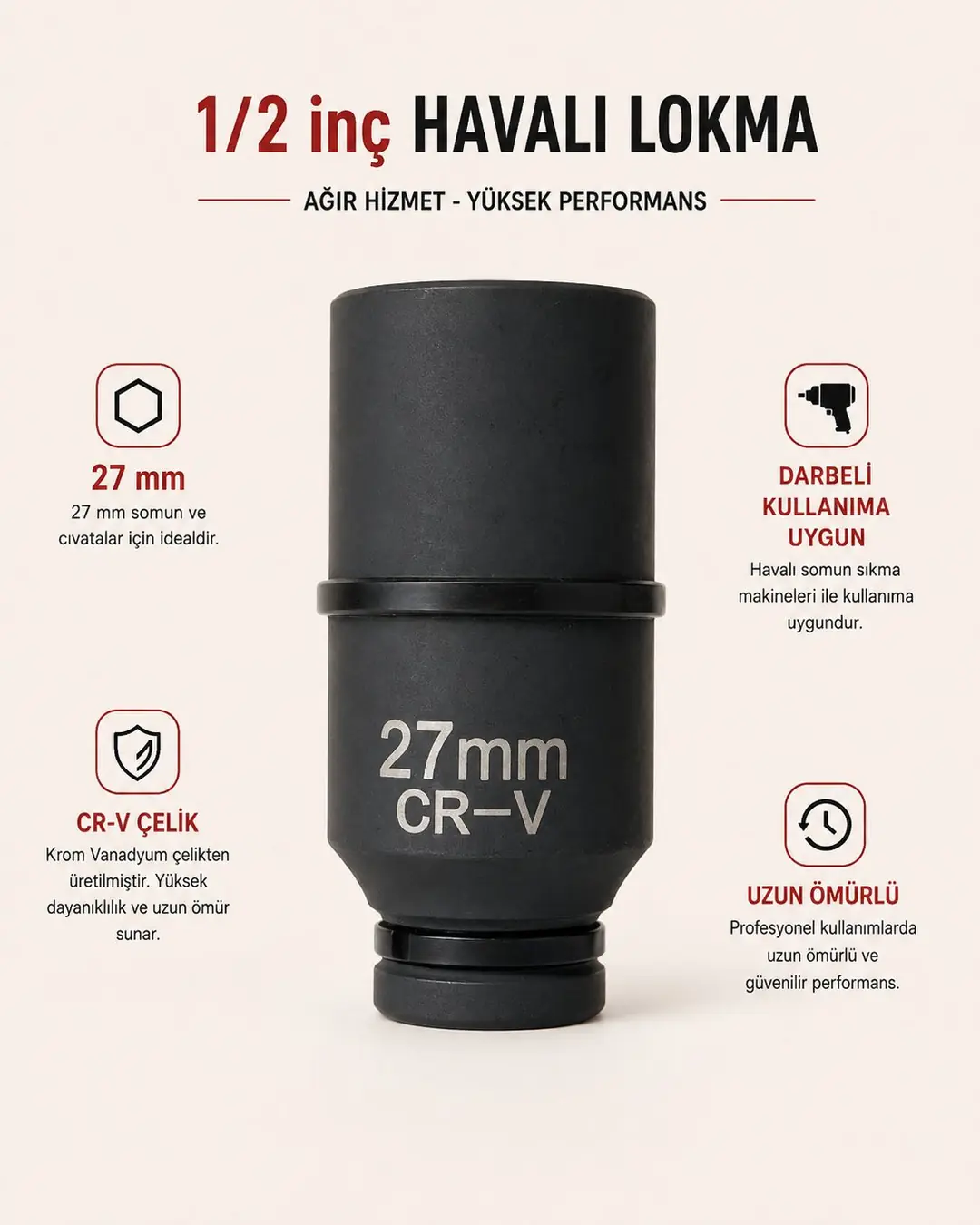 Ürün görseli: ORHAN HAVALI LOKMA UZUN 1/2 27MM