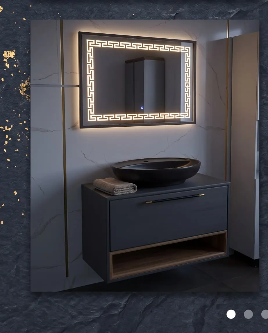 Ürün görseli: ÇERÇİ PVC ALBA80 BANYO DOLAP SETİ