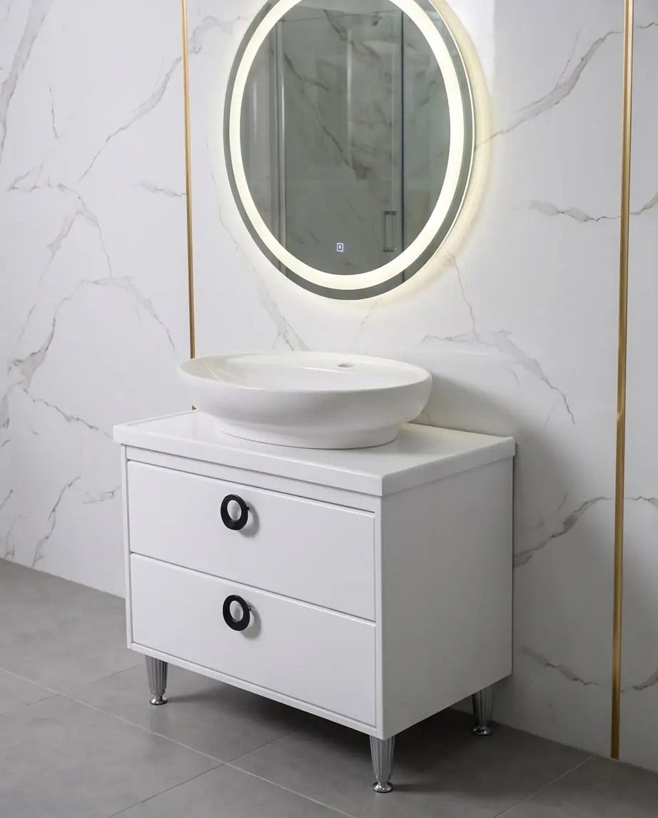 ÇERÇİ PVC SOFİA BANYO LAVABO DOLAP SETİ