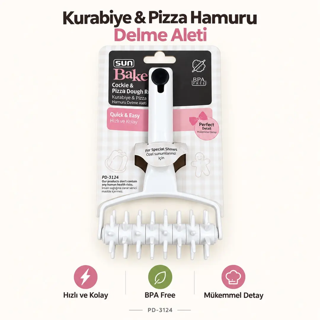 Ürün görseli: SUN PLAST KURABİYE PİZZA HAMUR RULETİ PD-3124