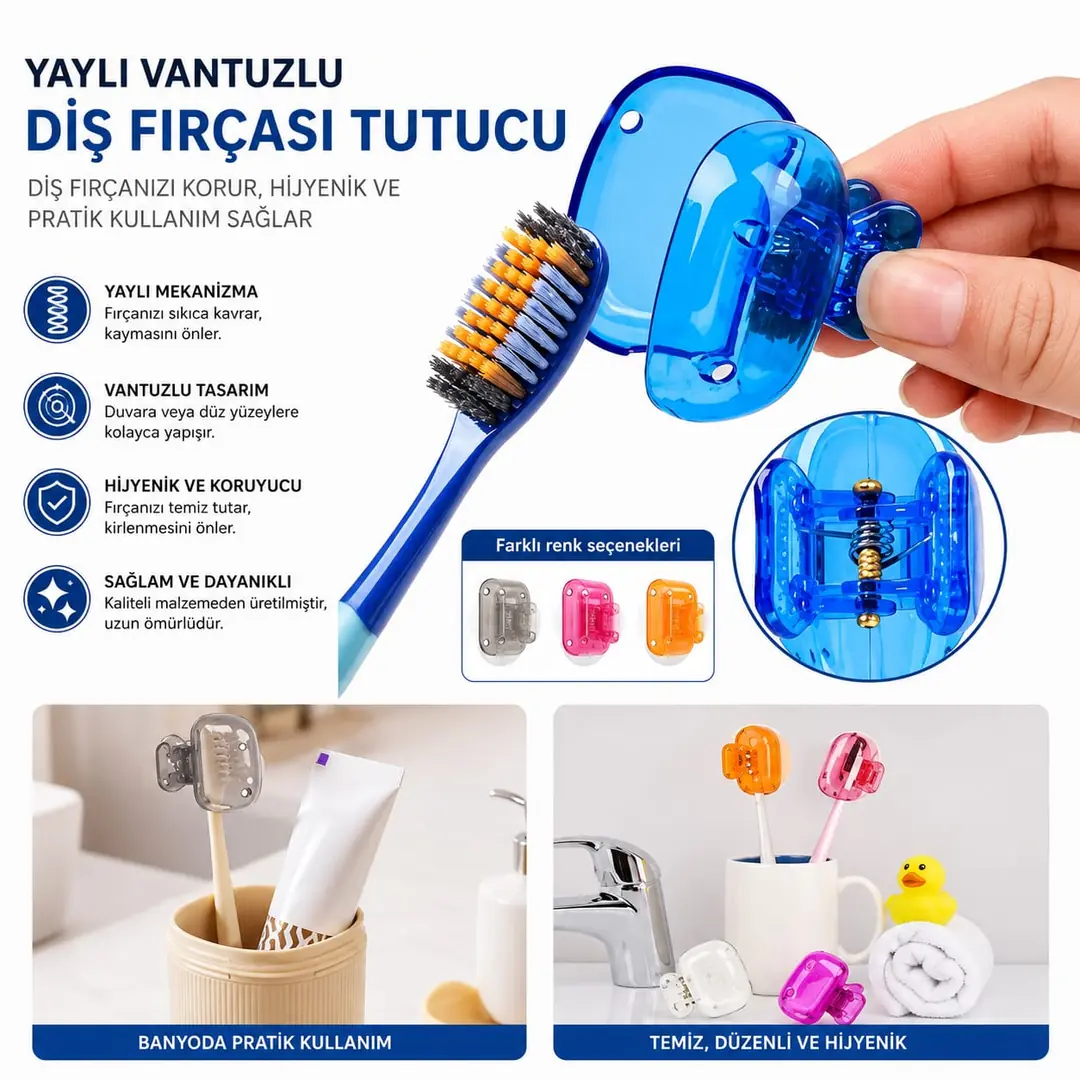 Ürün görseli: BENNA 4 ADET UR-3548 YAYLI DİŞ FIRÇA KUTUSU