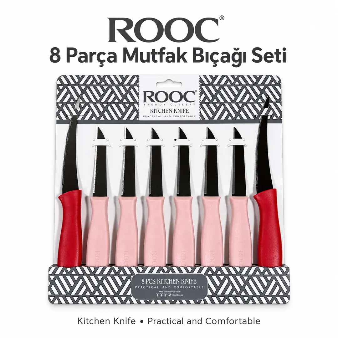 Ürün görseli: HAUSPRO ROOC BIÇAK SETİ 8Lİ